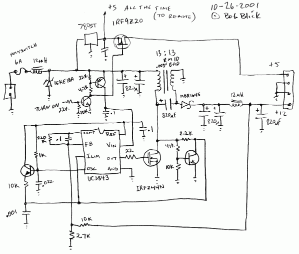 The Blick DC/DC converter [follow link for high-res]