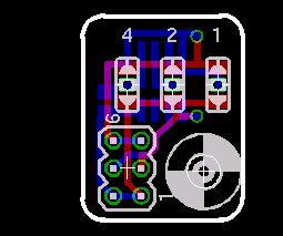 PCB layout of the lm75 carrier board