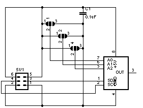 Schematic of the lm75 carrier board